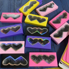 50pairs Only $98 !!! Mink 3d F eyelashes in colorful paper box,