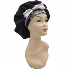 Tie band double layer bonnets with diamond (no logo)