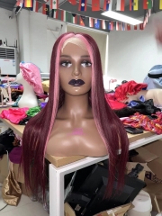 Ombre 99j and pink Lace wig (about 150% density)